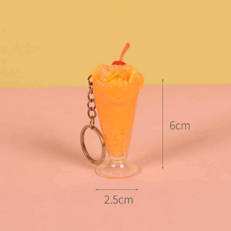 Wholesale Simulation Ice Cream Sundae PVC Keychains